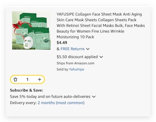 YAFUSIPE Collagen Face Sheet Mask Anti Aging