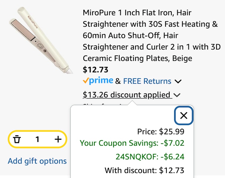 cart flat iron