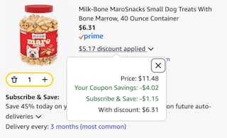milk bones cart