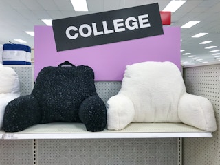 room essentials bed rest pillows sitting on a target shelf