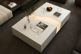 Lifestyle image of the FUFU&GAGA coffee table in home living room setting