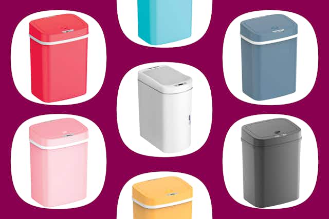 Nine Stars Touchless Trash Cans, as Low as $14.99 at Walmart card image