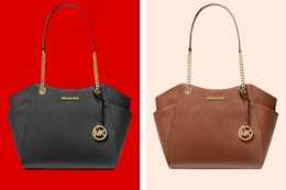 This Best-Selling $558 Michael Kors Large Leather Tote Bag Is Only $80  card image