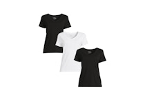 Time and Tru Women's V-Neck Tee 3-Pack