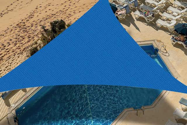 80% Off This Sun Shade Sail on Amazon — Pay $27 card image