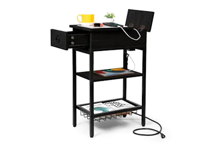Side Table Charging Station