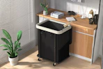 Laundry Hamper with Lid and Wheels B0GS9814W3