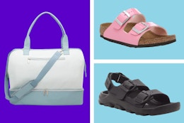 $50 Shipped Birkenstocks at DSW — Plus Get a Free Weekender Bag ($108 Value) card image