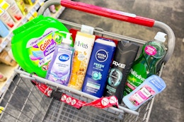 cvs shopping cart full of items