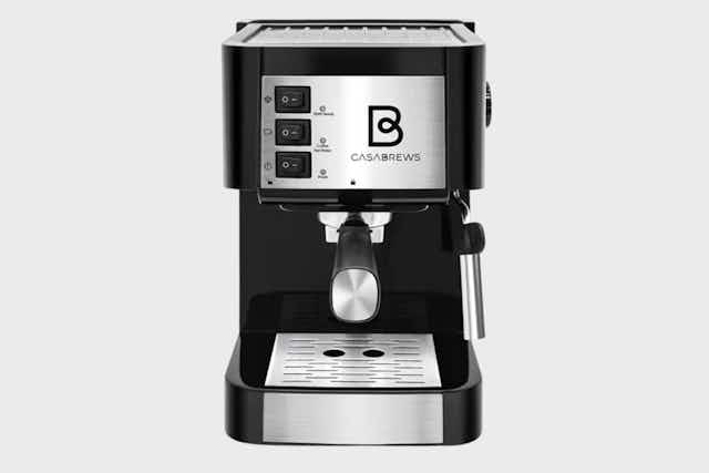 Get a 2-Cup Espresso Machine for $67 at Home Depot card image