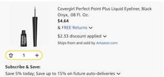 eyeliner Amazon receipt