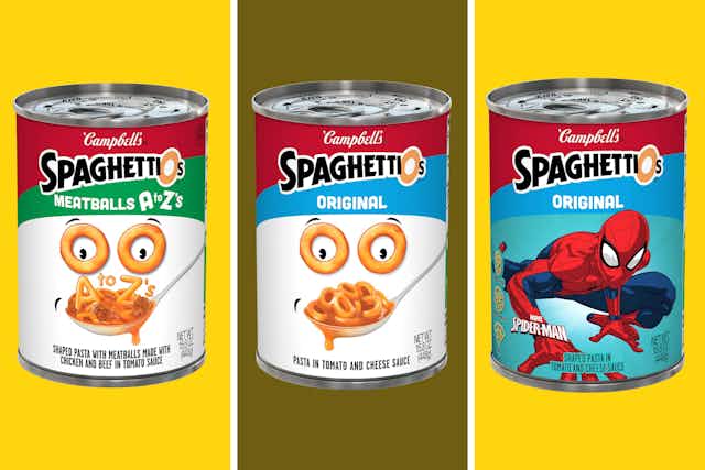 Campell's Spaghettios Pasta, as Low as $0.82 on Amazon card image