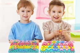 Kids' 2-Sided Silicone Sensory Puzzle, Only $8.49 on Amazon card image