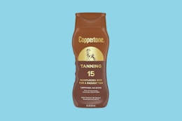 Coppertone SPF 15 Tanning Sunscreen, as Low as $3.43 on Amazon card image