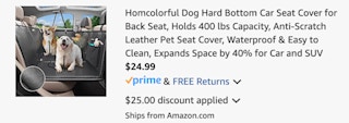 Cart dog seat