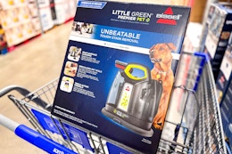 bissell little green premier pet deep cleaner in shopping cart