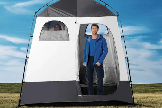 Oversized Camping Shower Tent, Only $60 at Walmart (Reg. $160) card image