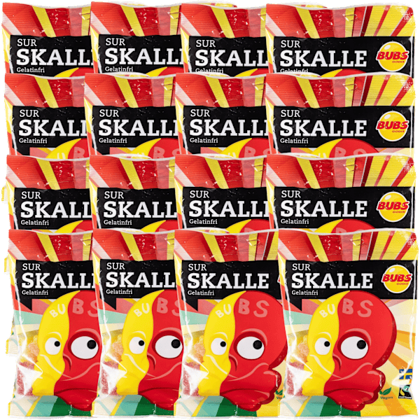 BUBS Swedish Sour Skulls 16-Pack