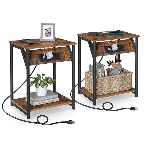 VASAGLE End Table Set