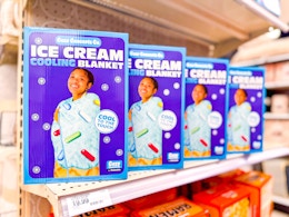 ice cream cooling blanket sitting on a target shelf