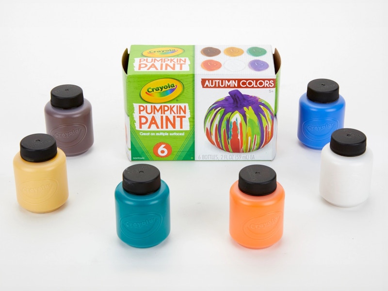 a set of paints for pumpkins