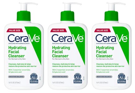 3 Cerave Facial Cleansers