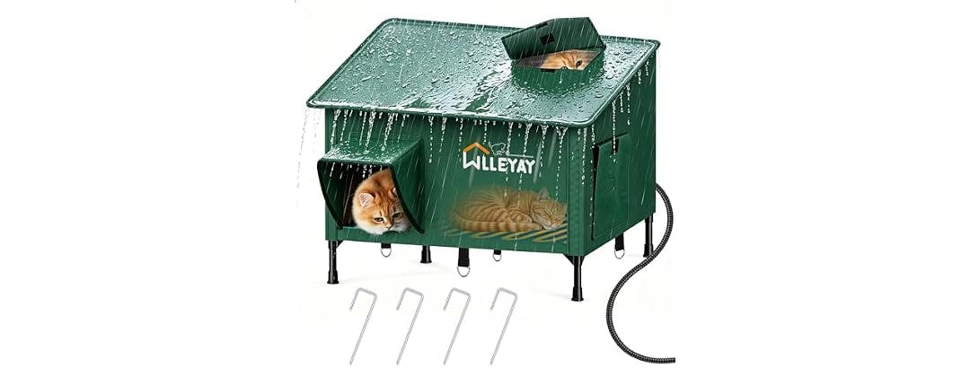Collapsible Heated Cat House