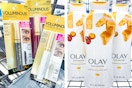 olay and loreal products collage