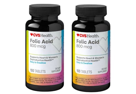 4 Folic Acid Vitamin Bottles