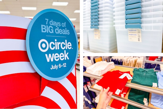 starge bins uniform polos target circle week