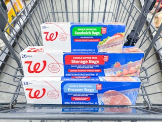 walgreens brand storage bags in cart