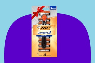 Bic Comfort 3-Blade Razor Set on blue KCL template