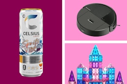 Celsius drink, Roomba vacuum, magnetic tiles