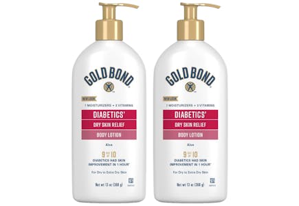 2 Gold Bond Diabetics' Lotions