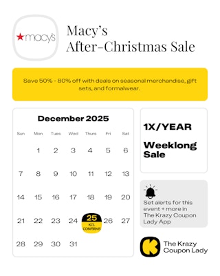 macys 2025 after christmas sale
