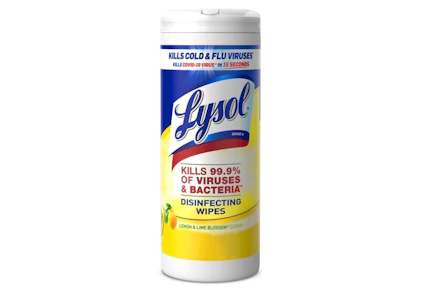 2 Lysol Disinfecting Wipes Canisters