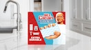 a pack of cleaning erasers on a kitchen counter