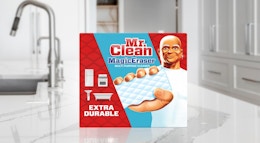 a pack of cleaning erasers on a kitchen counter