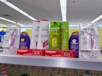dove garnier ogx colgate walgreens razors on shelf