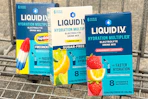 Three Liquid IV products in a shopping cart