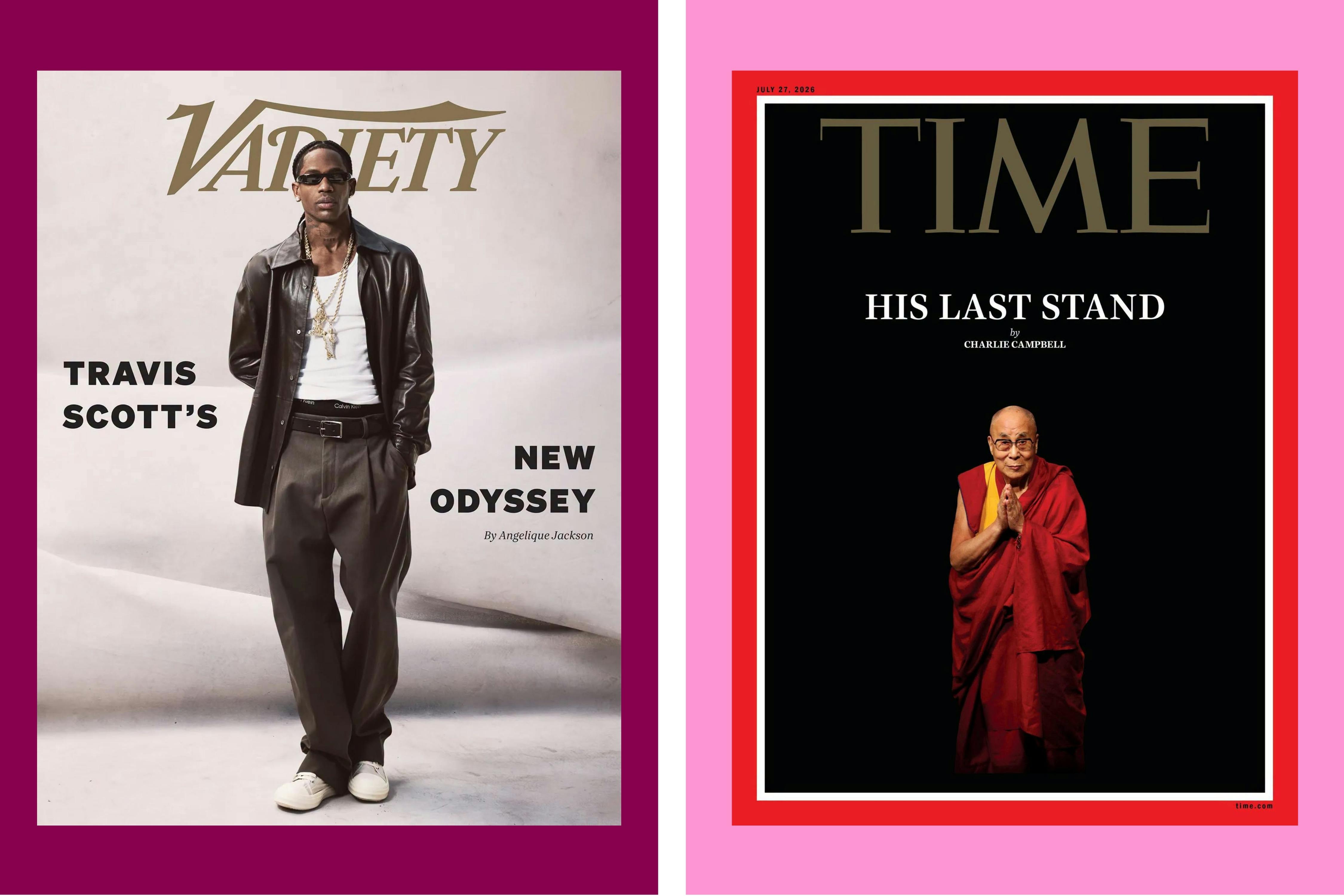 magazines on a grid