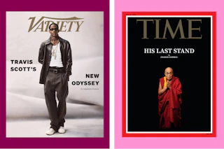 magazines on a grid