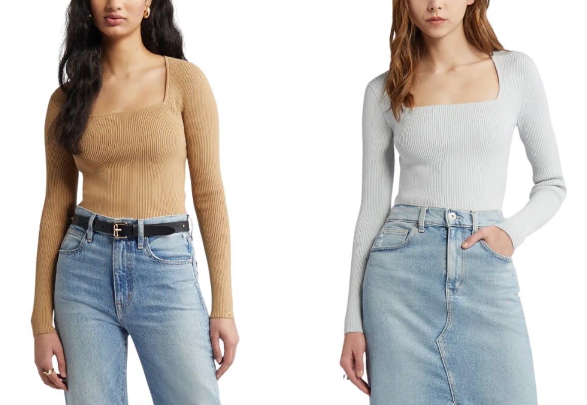 Open Edit Square Neck Top