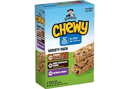 Quaker Chewy Granola Bars 58-Pack