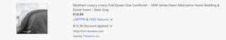 AMazon Beckham Luxury Linens Comforter 2025