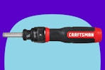  CRAFTSMAN Ratcheting Screwdriver on a blue background.