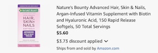 supplements Amazon receipt