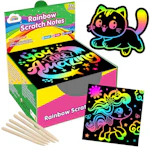 Rainbow Scratch Paper Art Notes