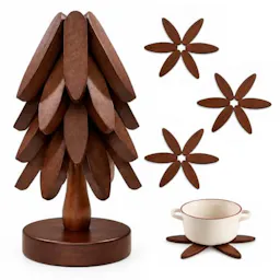 Wooden Tree Trivet Set
