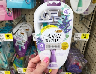 A pack of four BIC Soleil Escape razors.